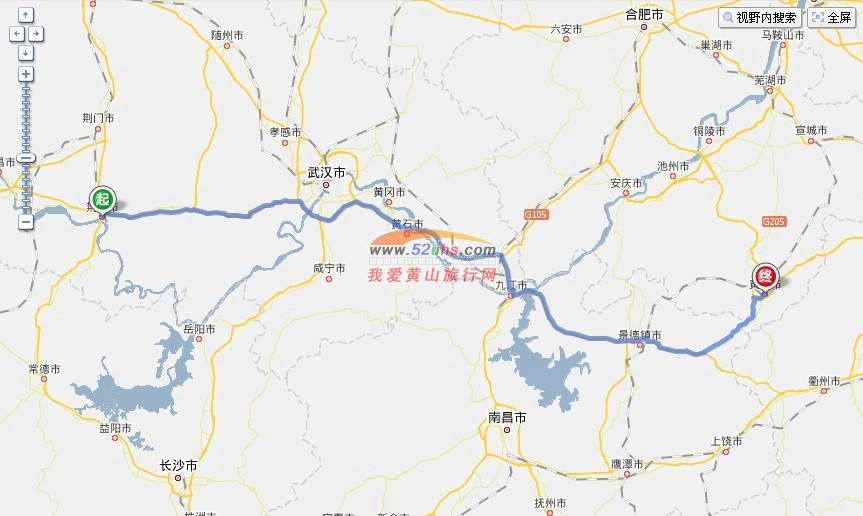 荆州到黄山自驾游路线